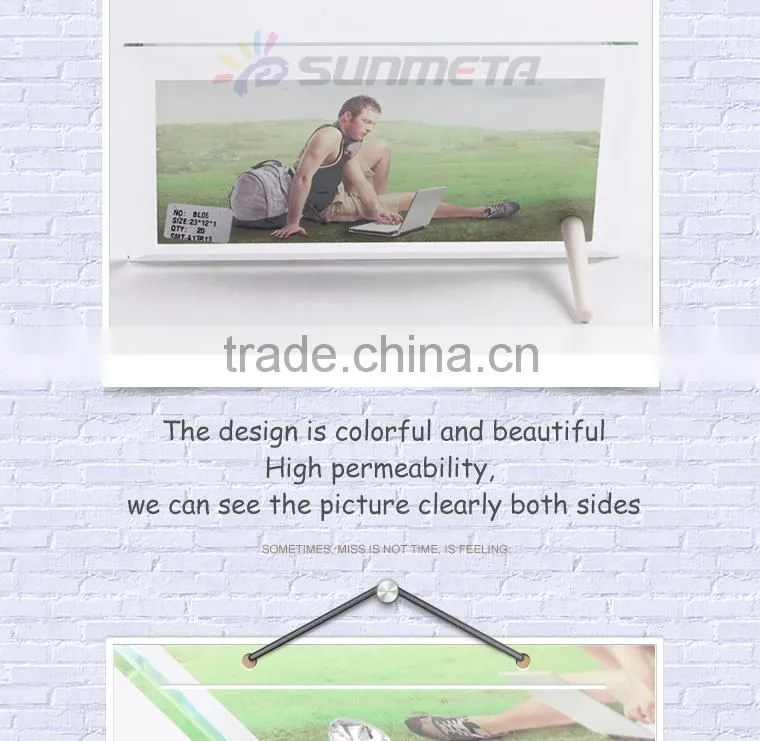 hot sale sunmeta sublimation glass photo frame with display stand BL-08