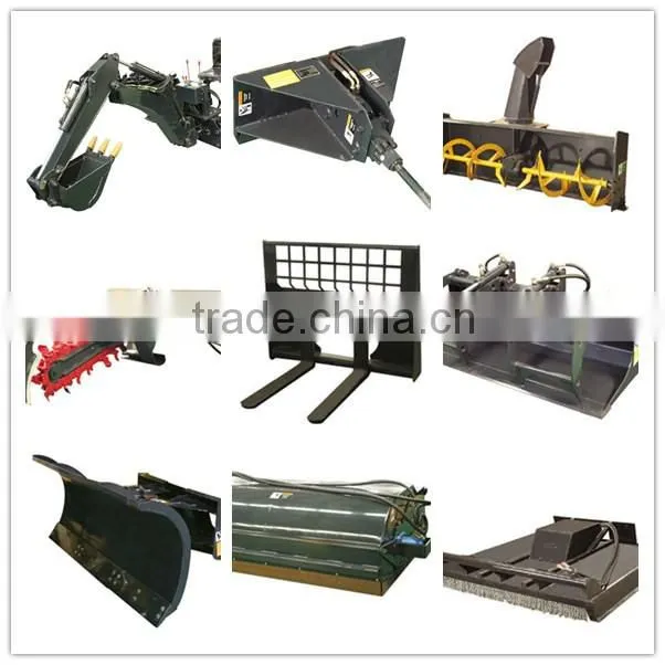 attachment for skid steer loader, skid steer loader with attachments