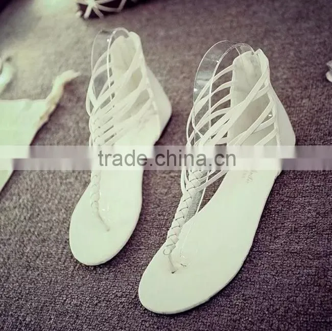 Roman Flat thong beach sandals casual flip zipper flat shoes