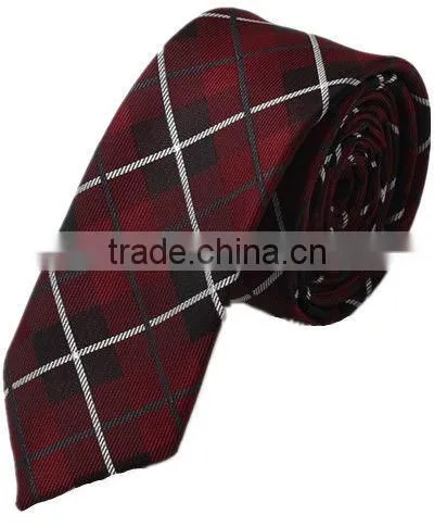 polyester tie men checked polyester necktie