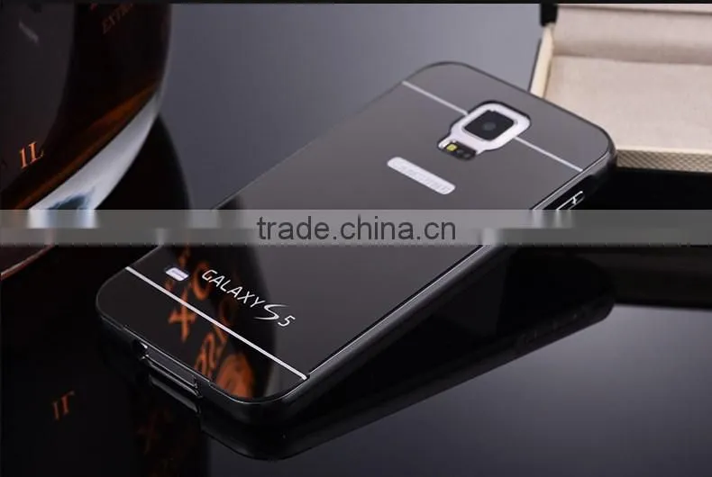 High Quality Fashion Gold Phone Case Bumper Mirror Case Cover For Samsung Galaxy S5