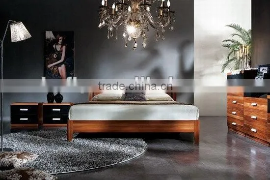 Modern teak melamine panle bedroom furniture set