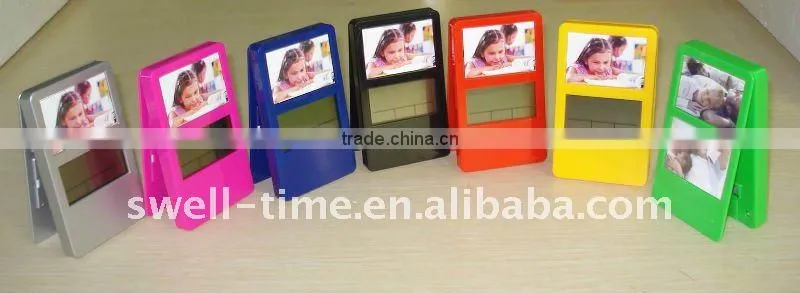 Desk digital clip LCD alarm calendar clock best for promotion gift meet CE and Rohs