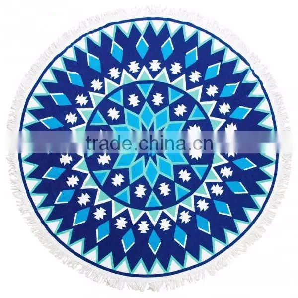 Inexpensive custom design Hot sell cotton round beach towel