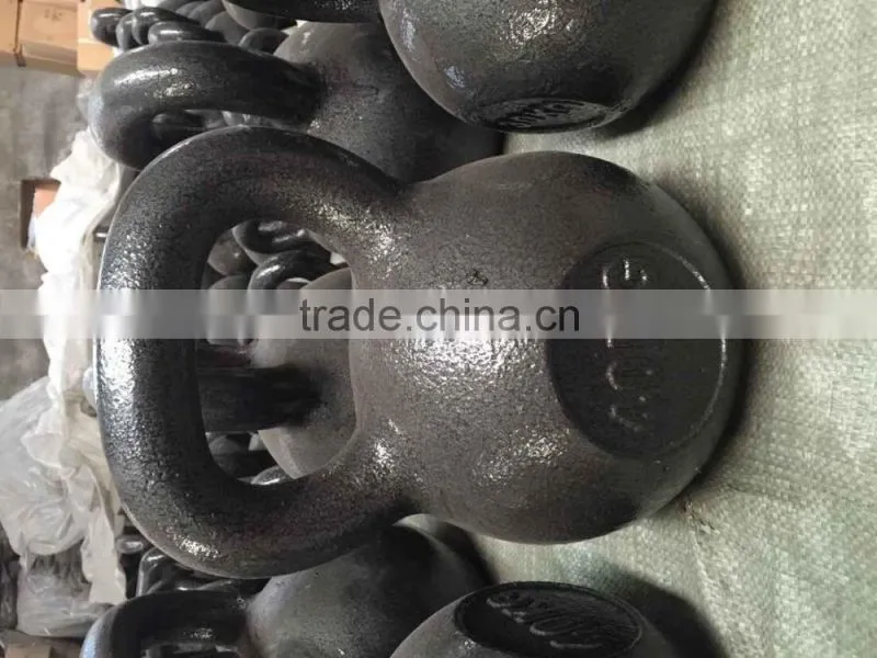 Cast iron Black painted kettlebell set supplier