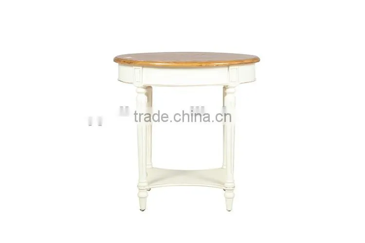 Round Top Solid Wood living room Side table
