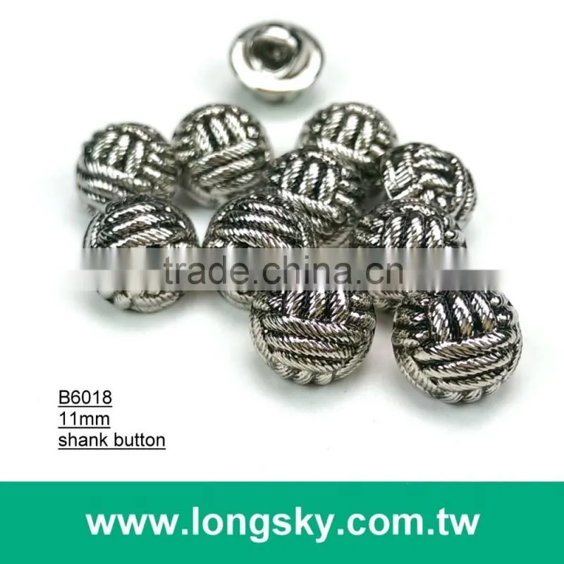 (#B6018/11mm) anthentic plated plastic knot type small buttons for dress
