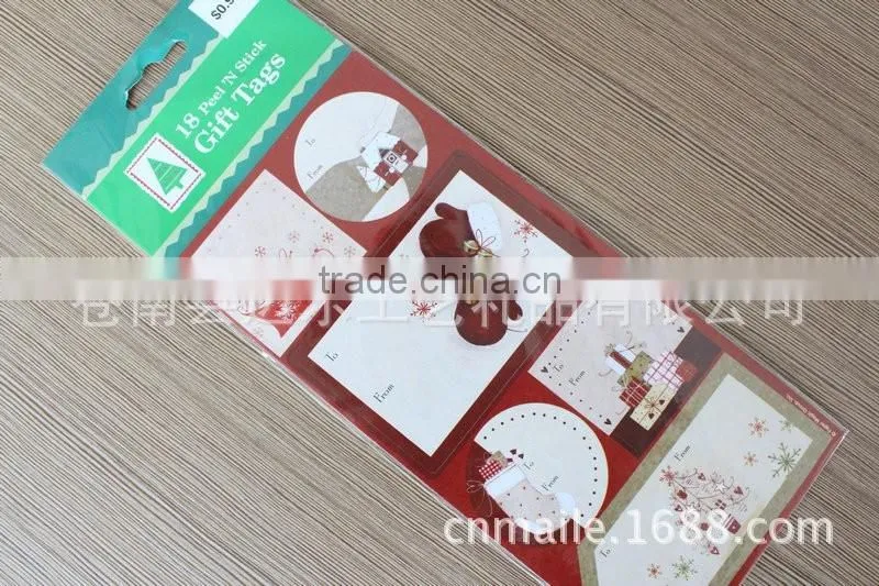 Merry Christmas paper sticker,promotional gift paper sticker