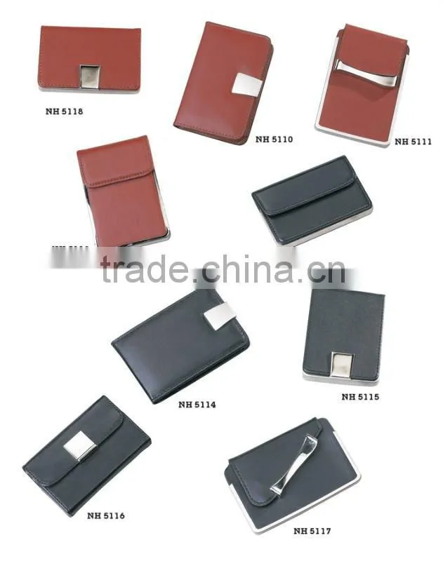 leather business card holder set