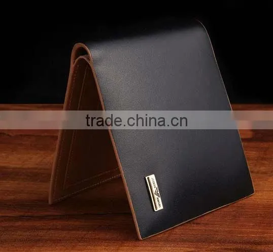 fashional men's genuine leather wallet/leather passport holder/men's genuine leather wallet with multifunctional pocket