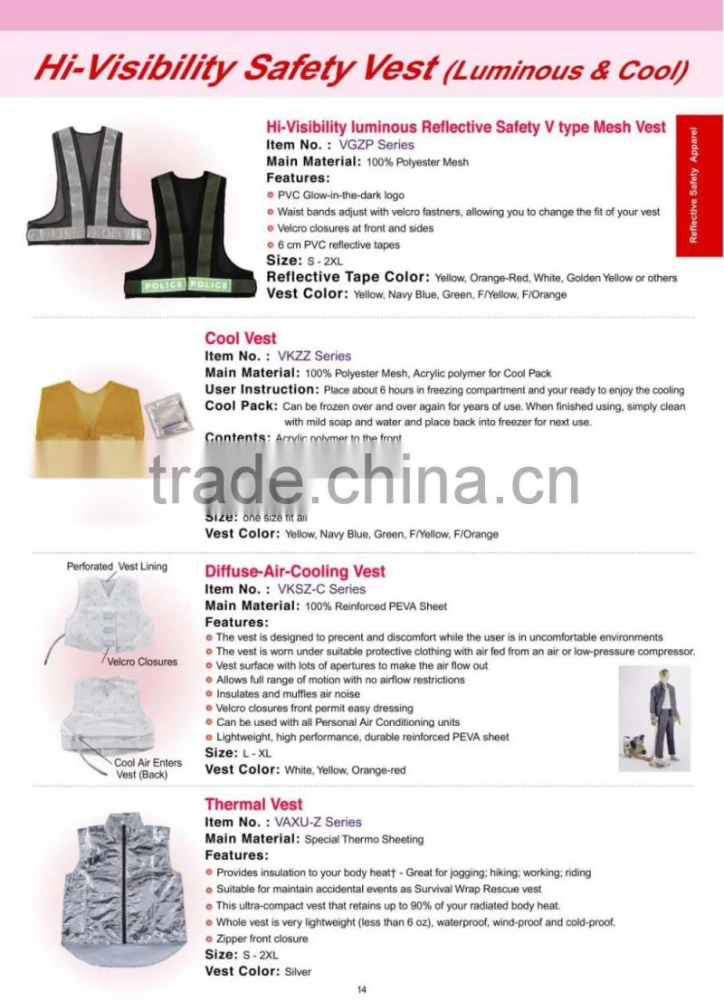 Hi-Visibility LED safety V type mesh reflective vest