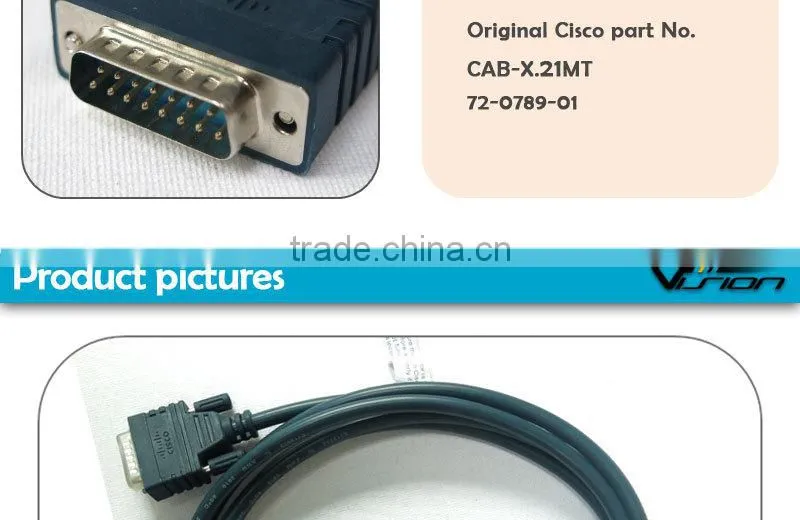 10FT CAB-X21MT Cisco HD60 Male to DB15 Male cable
