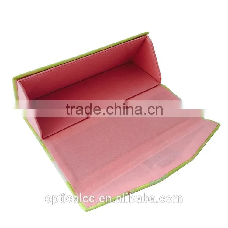 Personalized microfiber handmade triangle folding sun glasses case
