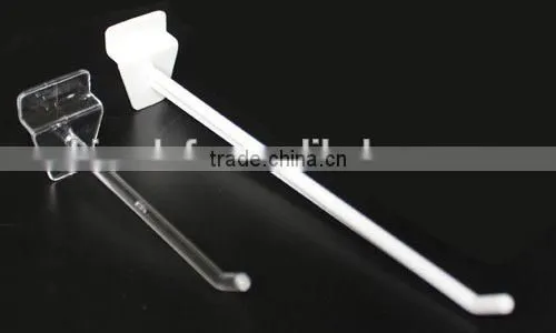 Plastic transparent blue single hook for display