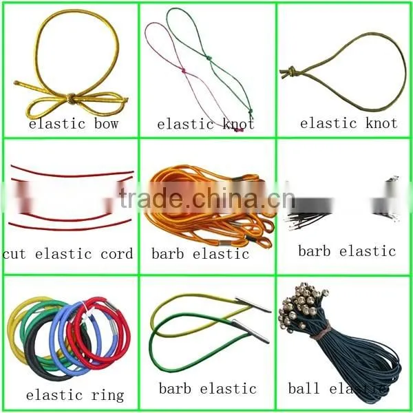 Silver Metallic Elastic String with Bow Christmas Ornament String