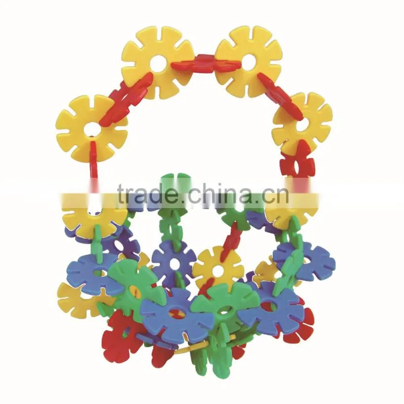 2015 high quality kids top selling educational snowflake bricks toy