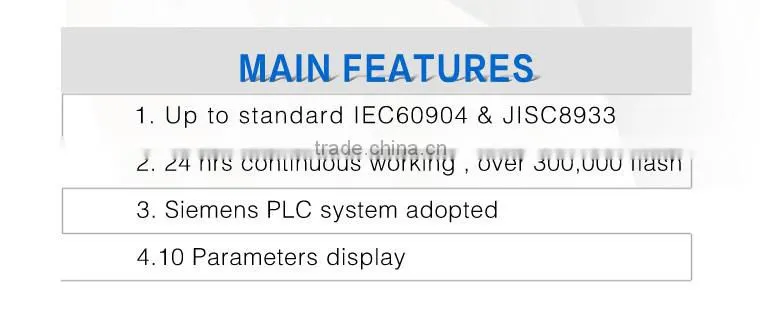 Xenon Arc Lamp Flash Test PV Solar Cell Voc Isc / Sun Simulation Lab Testing Equipments