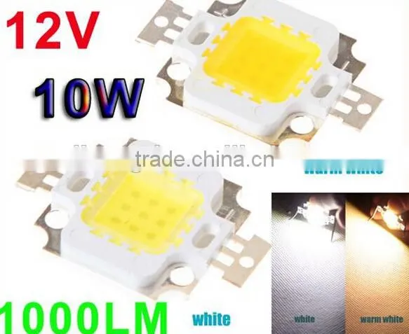 White/Warm white 12V 10W LED Lamp Chip 900-1000LM Bright Led Chip Bulb Light