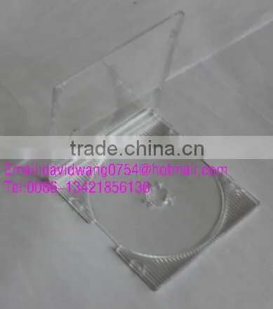 mini cd case single clear transparent