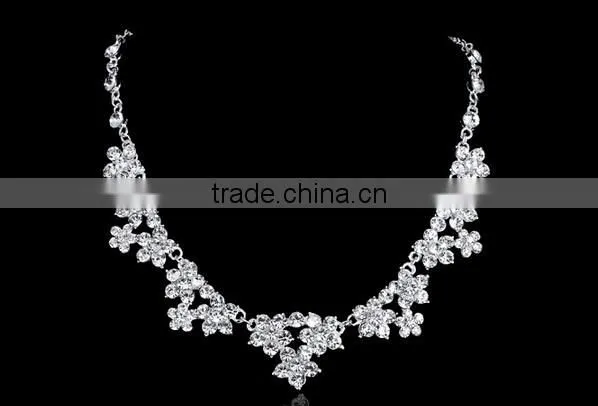 Crystal Wedding Bridal Accessories Crown,Necklace,Earring Set Handmade Jewelry