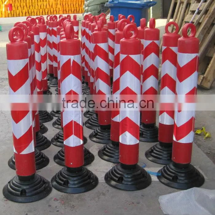 Flexible traffic post.PE Warning post