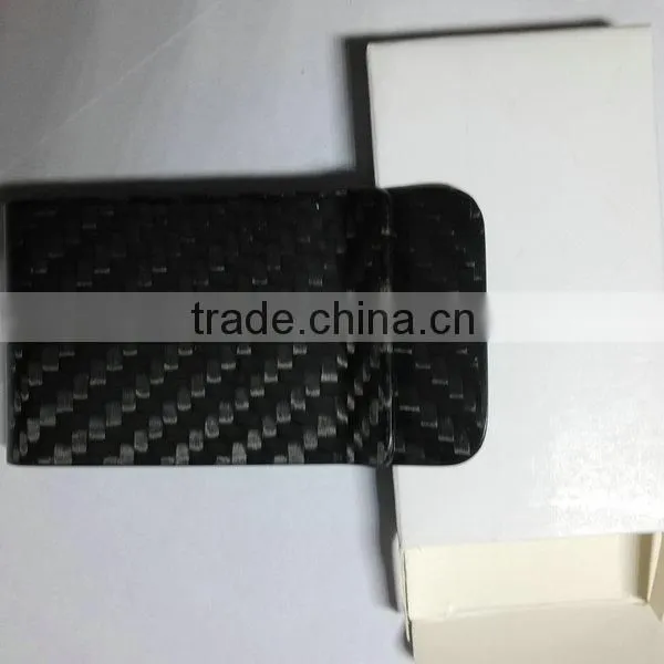 Black Carbon Fiber Money Clip Stainless Steel Money Clip