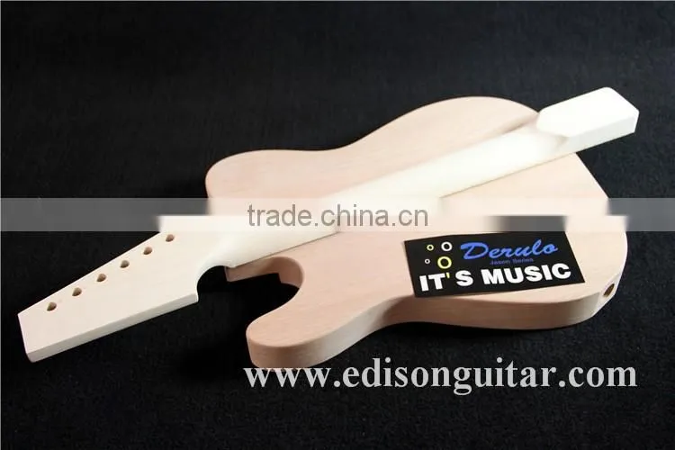 DIY Unfinished Electric Guitar Kits Solid A Level Mahagany Body MX-001