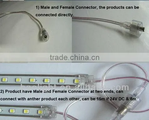 china ebay rigid led strip 5050smd led lights for glass shelf with DC connector