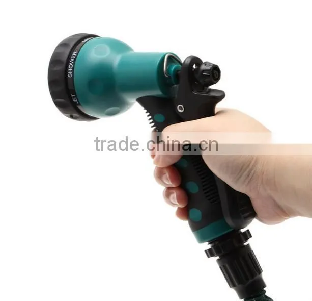 new product 2015 blue garden water hose with spray nozzle
