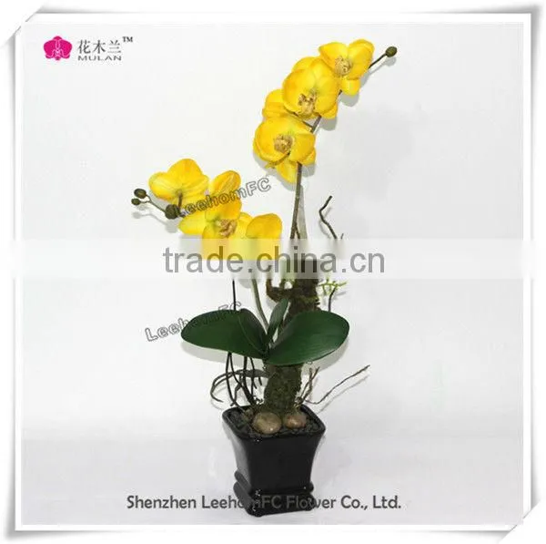 new design orchid arrange artificial silk flower