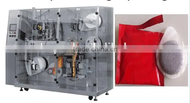 Automatic coffee pod packing machine with pod making machine