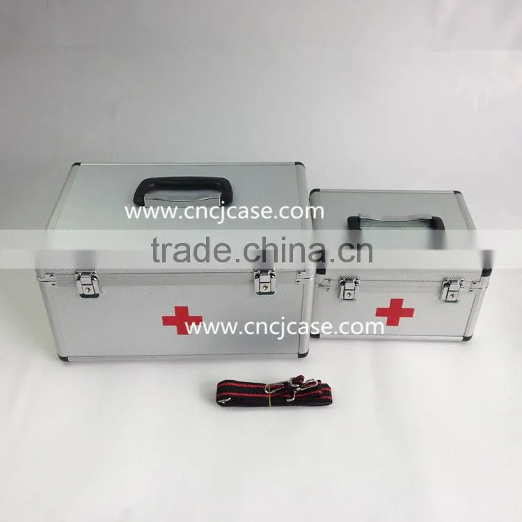 Silver diamond pattern aluminum medical box