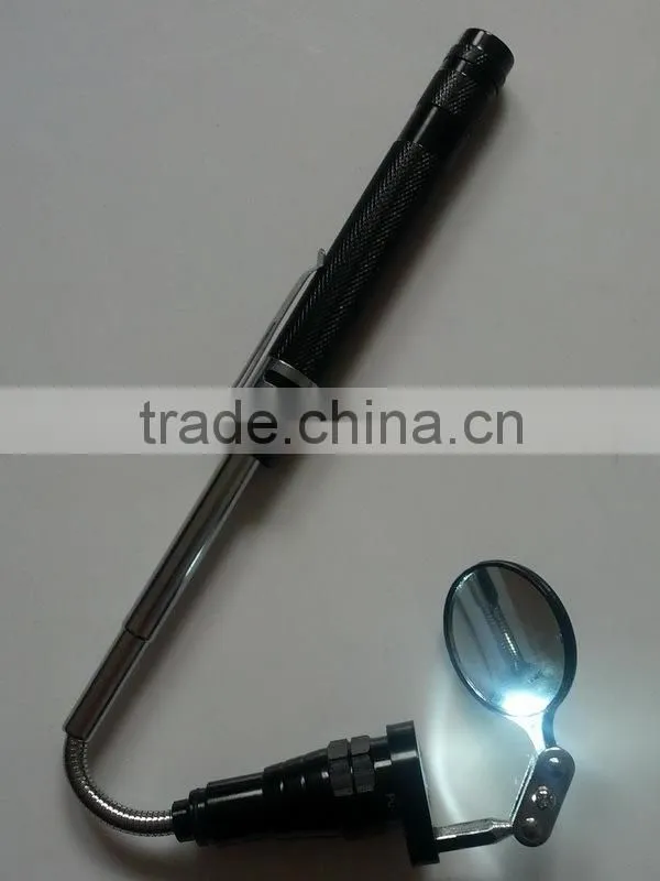 3LED telescopic torch with rotate mirror head