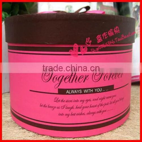 Custom logo round box for hair packaging