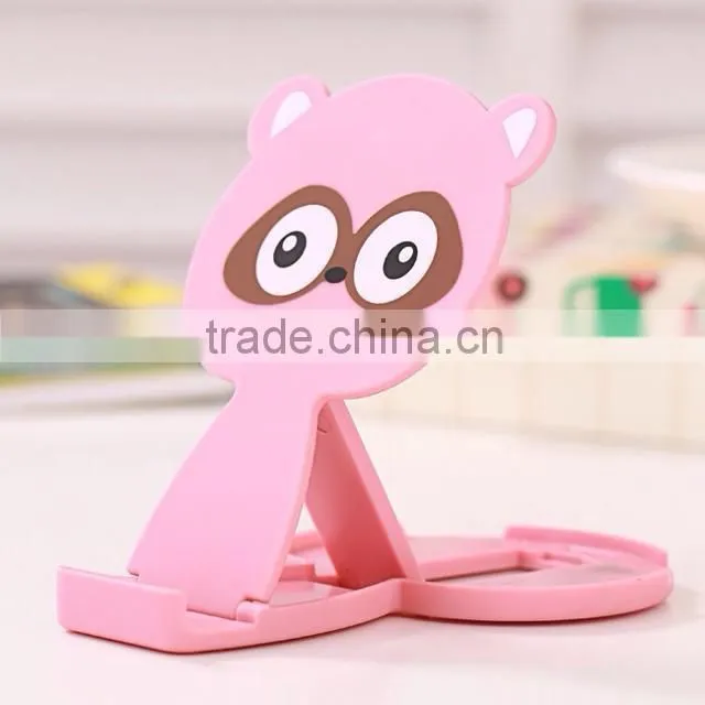 Cartoon mirror plastic cell phone display stand