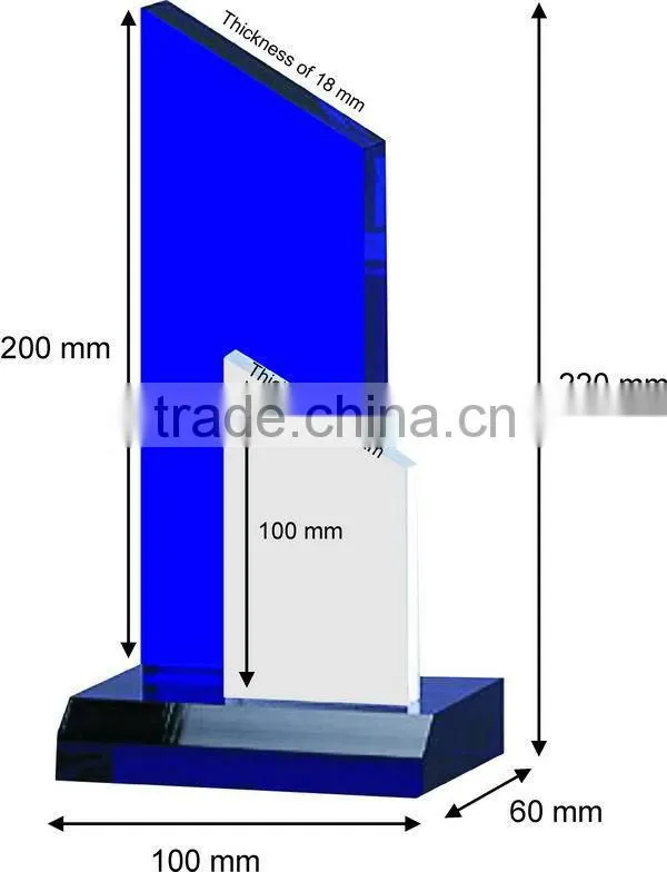 Quality hot sale glass sailing boat awards