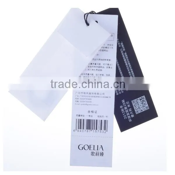 OEM Design Fashion Garment Paper Tags & Labels