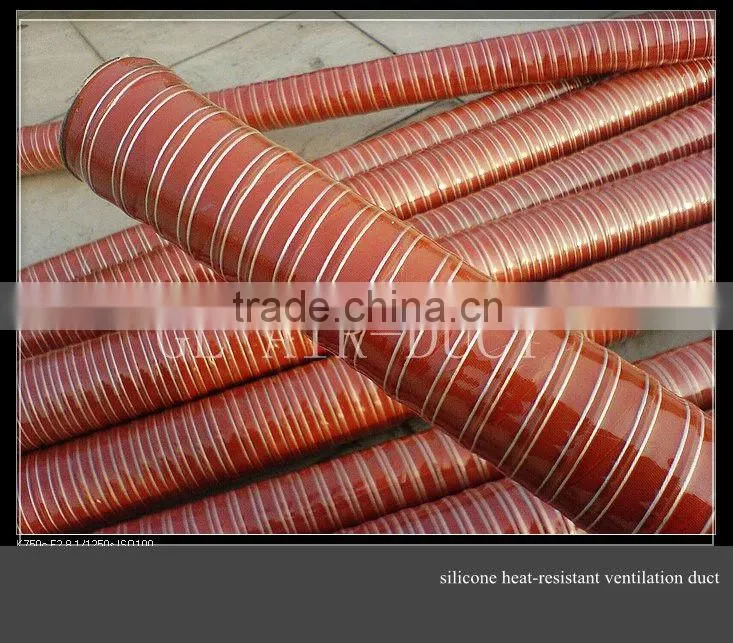 Red silicone high temperature air duct