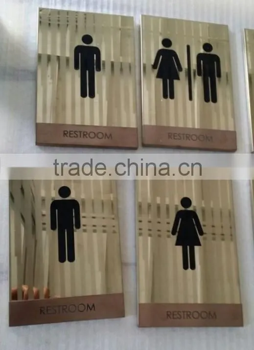 stainless steel letter image sign for door