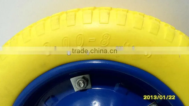 pu foam wheel flat free pu foam wheel 300-8