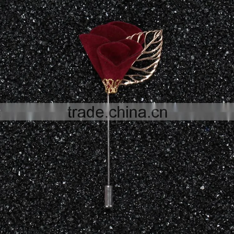 Wholesale handmade colorful lapel flower pin/ brooch pin for wedding party accessories