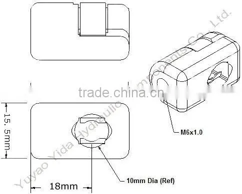 Gas spring Plastic Ball connector