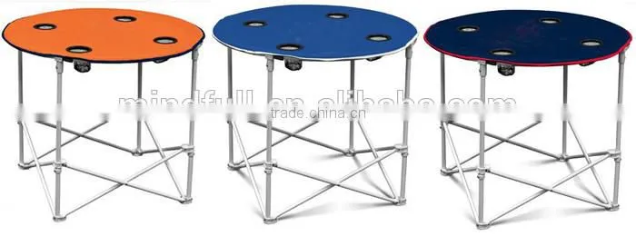 600D Yes Folded and Outdoor Table Specific Use Camping Round Fabric Folding Table