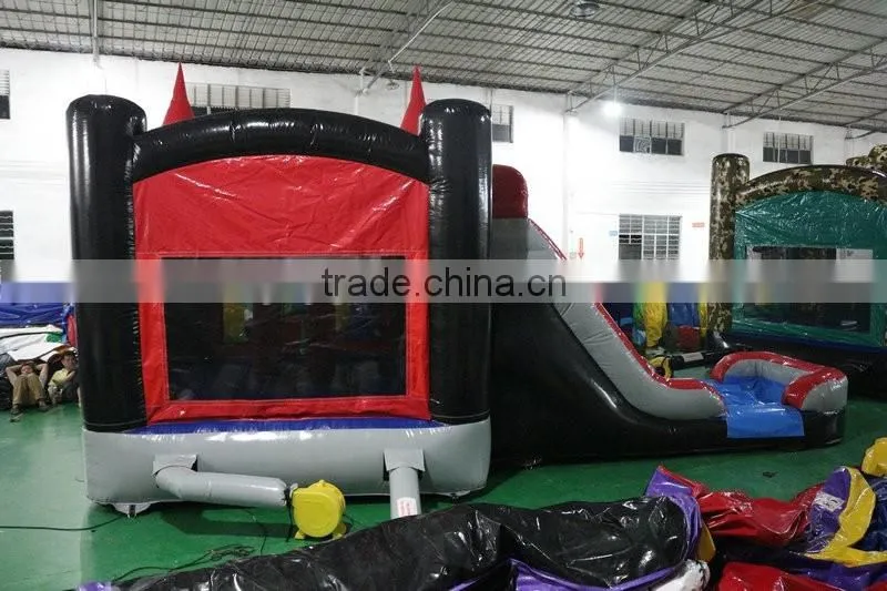 2016 selling popular rocket water slide combo inflatable combo for kids