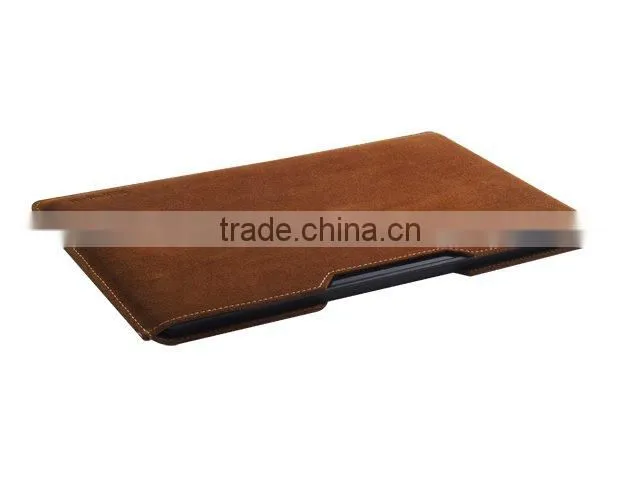 SIKAI Brown Textured Leather Sleeve Case for Microsoft Surface RT 10.6