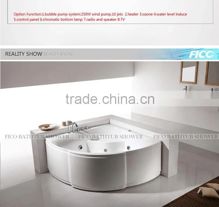 FICO FC-234 corner bathtub sizes, bathtub shape container