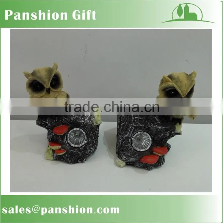 Solar powered lighting decorative resin garden animal