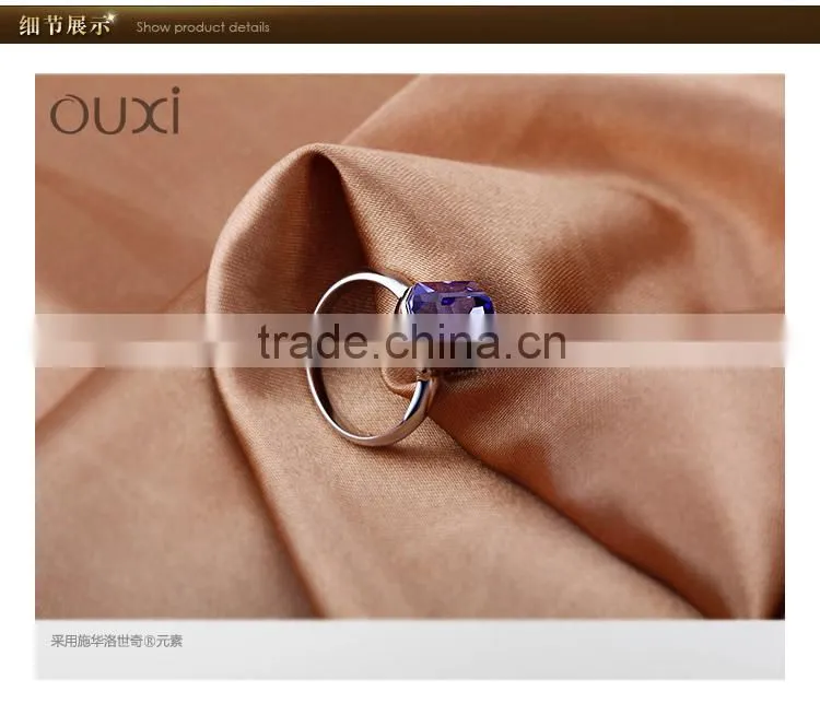 Fashion rose rings made with Crystal jewerly 40106
