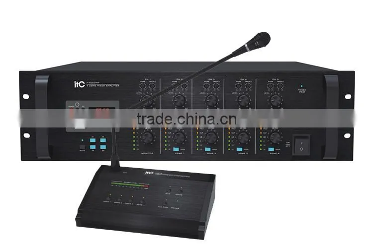 Professional Mp3 Tuner 4 Channel PA Audio Matrix Mixer Amplifier for Public Address