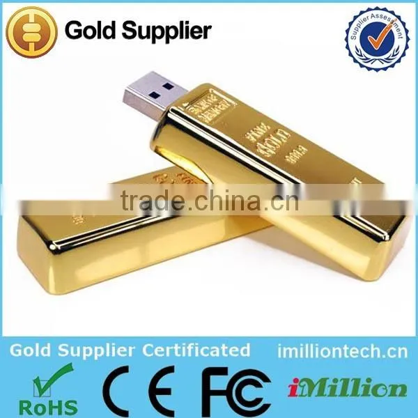 Promotional item usb gold bar shaped promotional usb stick wholesale cheap pen drive